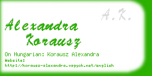 alexandra korausz business card